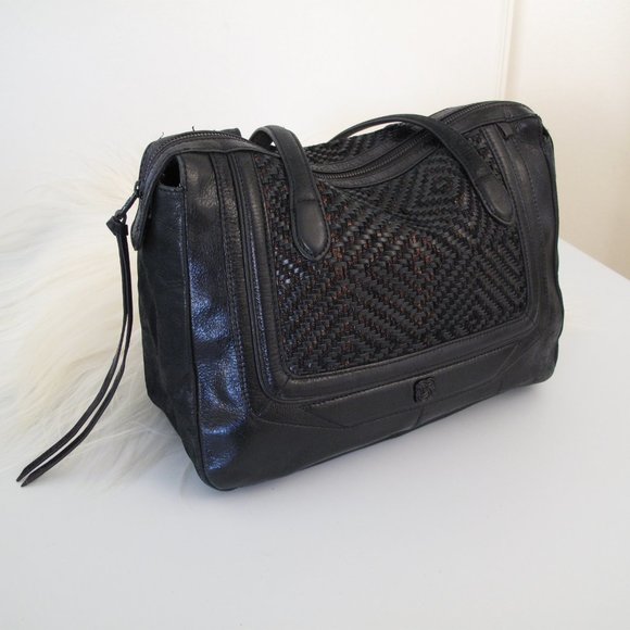 ELLIOT LUCA Woven Metallic Leather Shoulder Bag - Picture 2 of 16